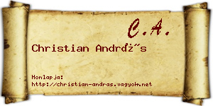 Christian András névjegykártya